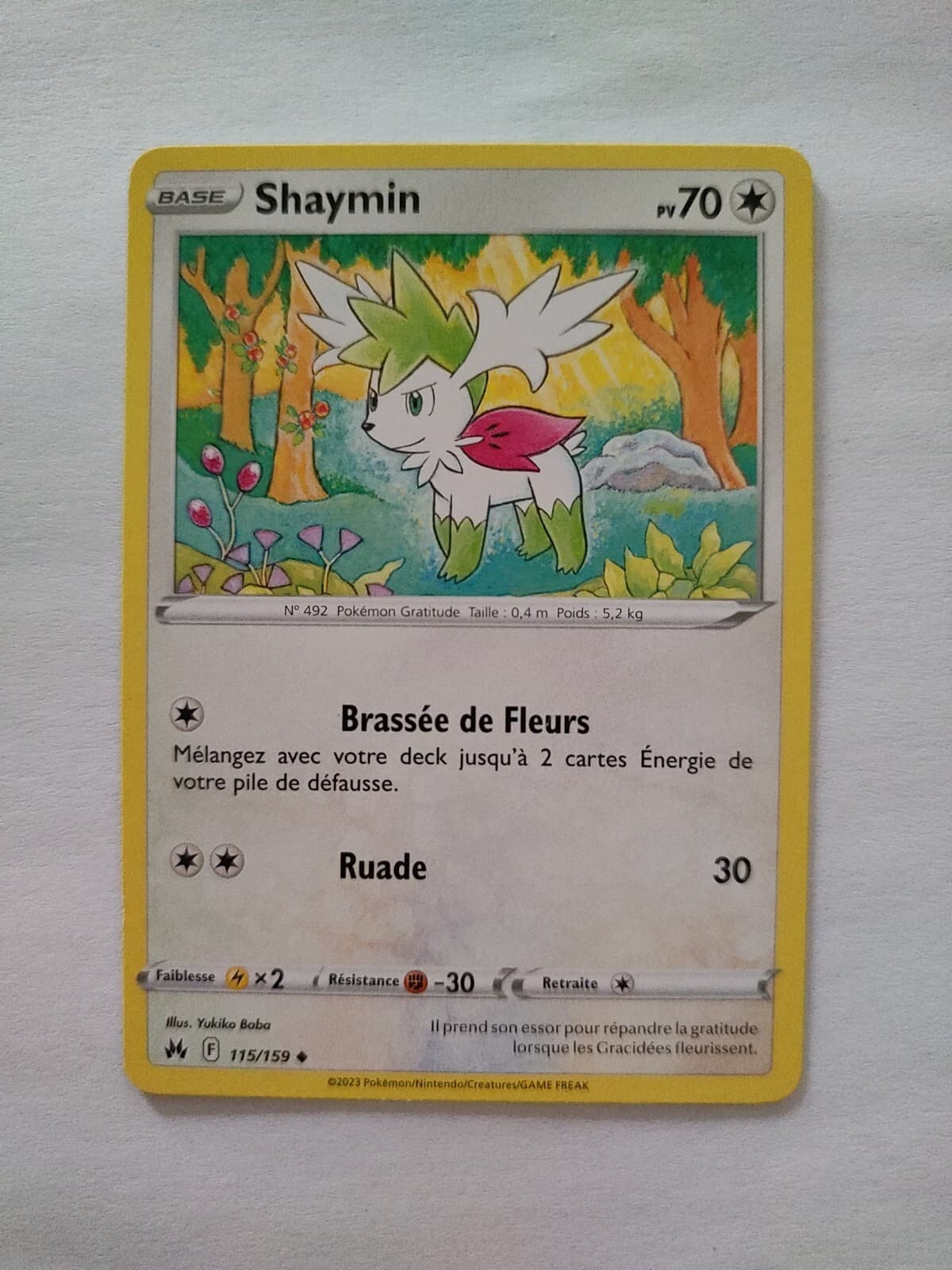 Carte Pokemon - Shaymin 115/159 - Zenith Suprême EB12.5