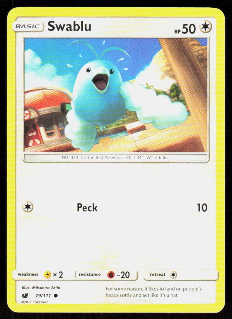 Swablu 79/111 Common Crimson Invasion Pokemon Lightly Played