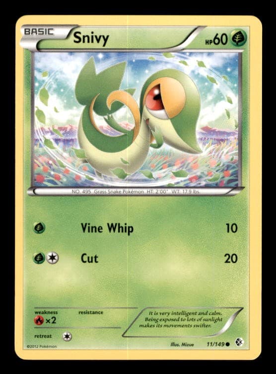 Snivy 11/149 Common Boundaries Crossed Pokemon Near Mint