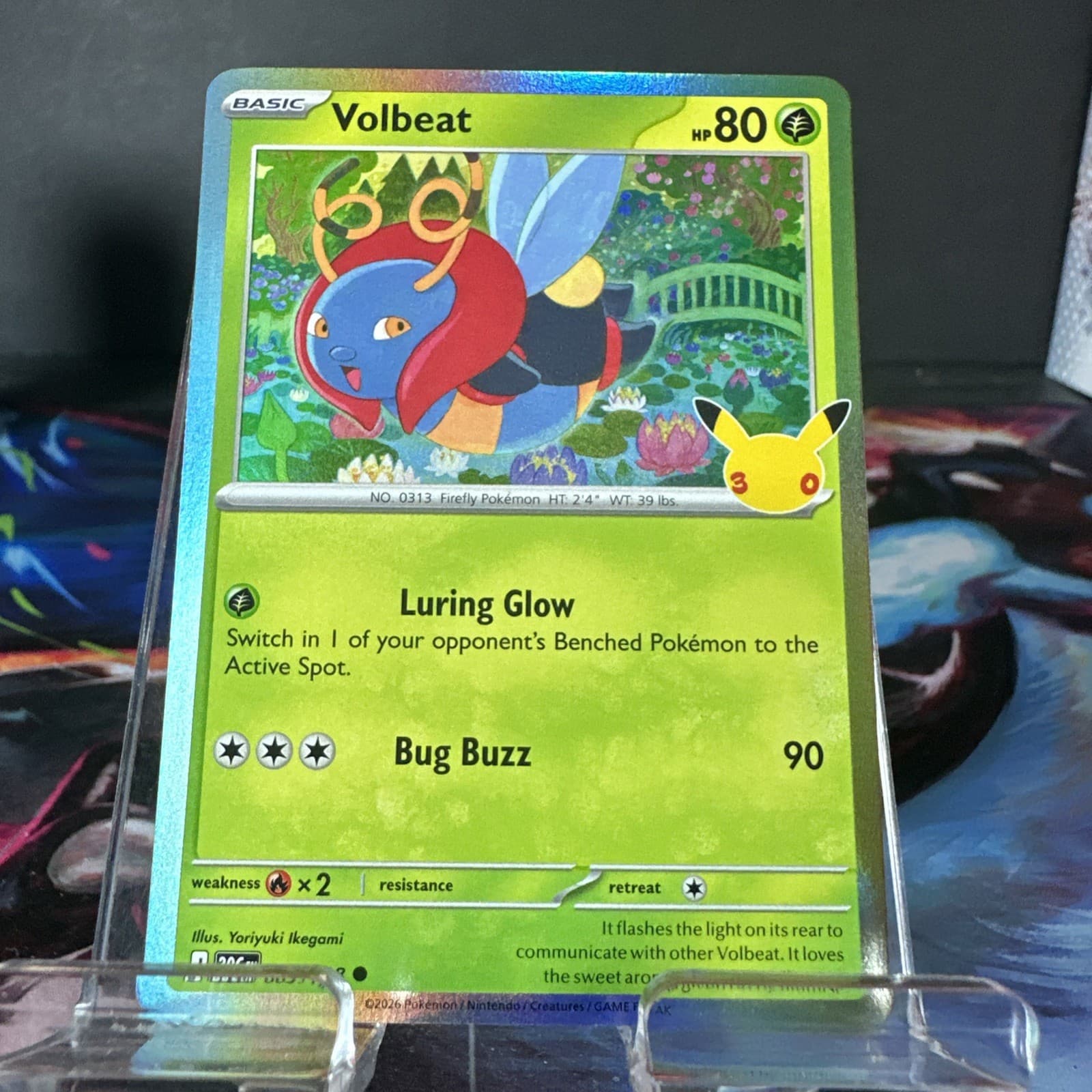 2026 Volbeat 003/128, 30th Anniversary Celebration, Holo Common, Pokemon TCG (B)