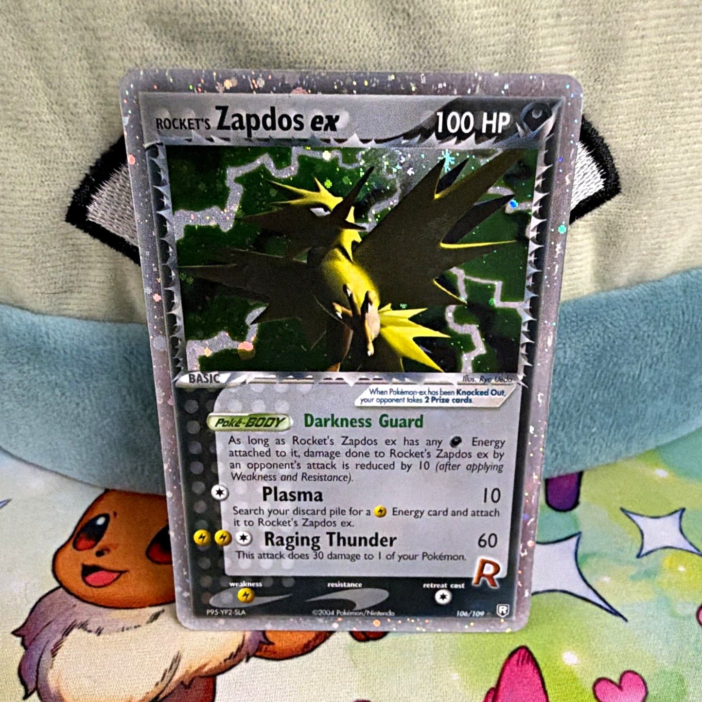 Rocket's Zapdos ex 106/109 BEAK SWIRL EX Team Rocket Returns Holo Pokémon TCG