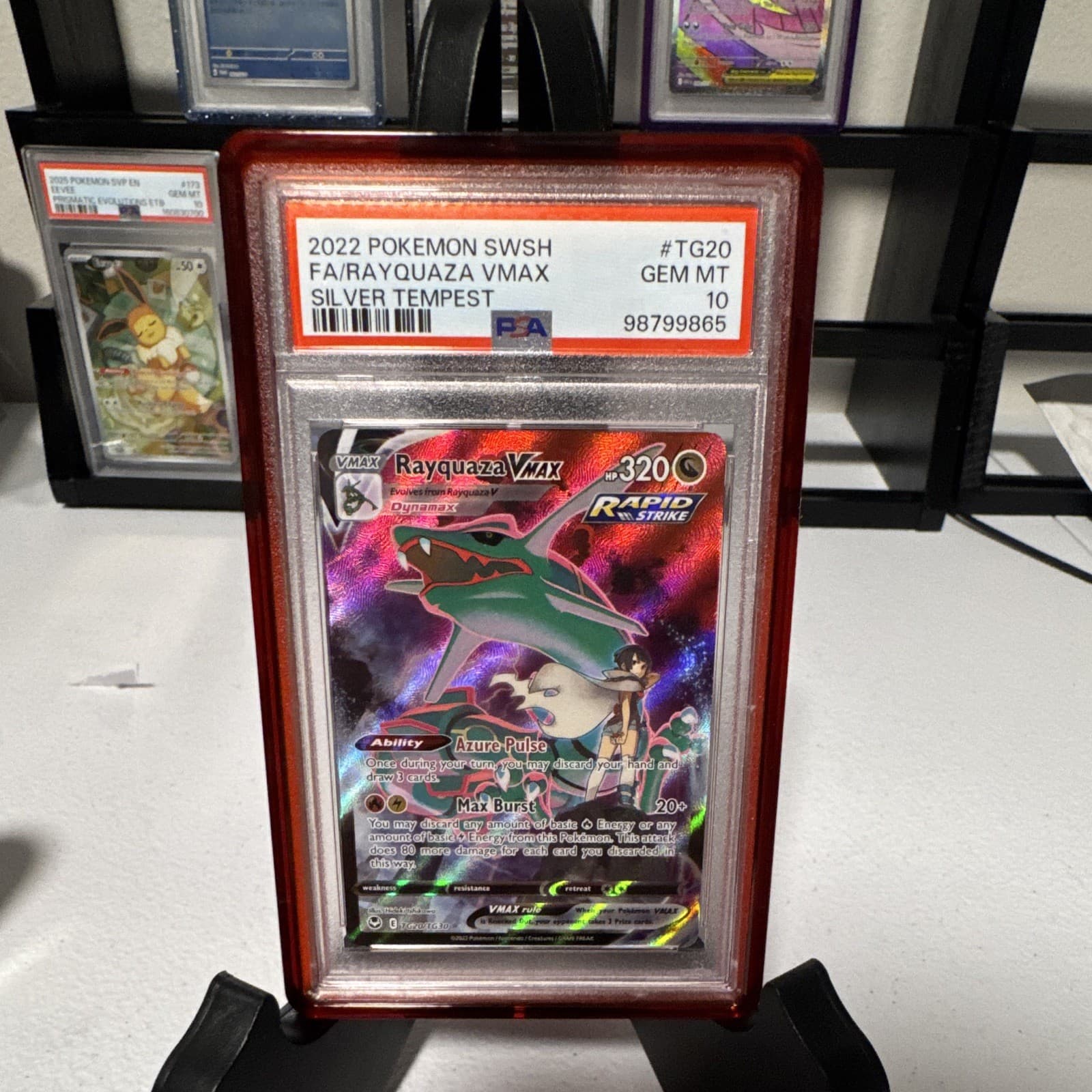 Pokemon Rayquaza VMAX TG20/TG30 Silver Tempest Trainer Gallery Holo PSA 10