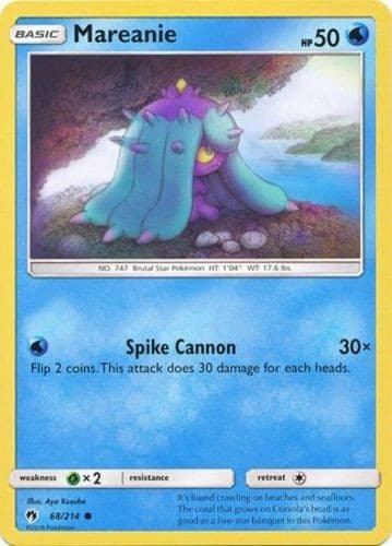 Mareanie - 68/214 - Common (Near Mint) Lost Thunder - Water Pokémon