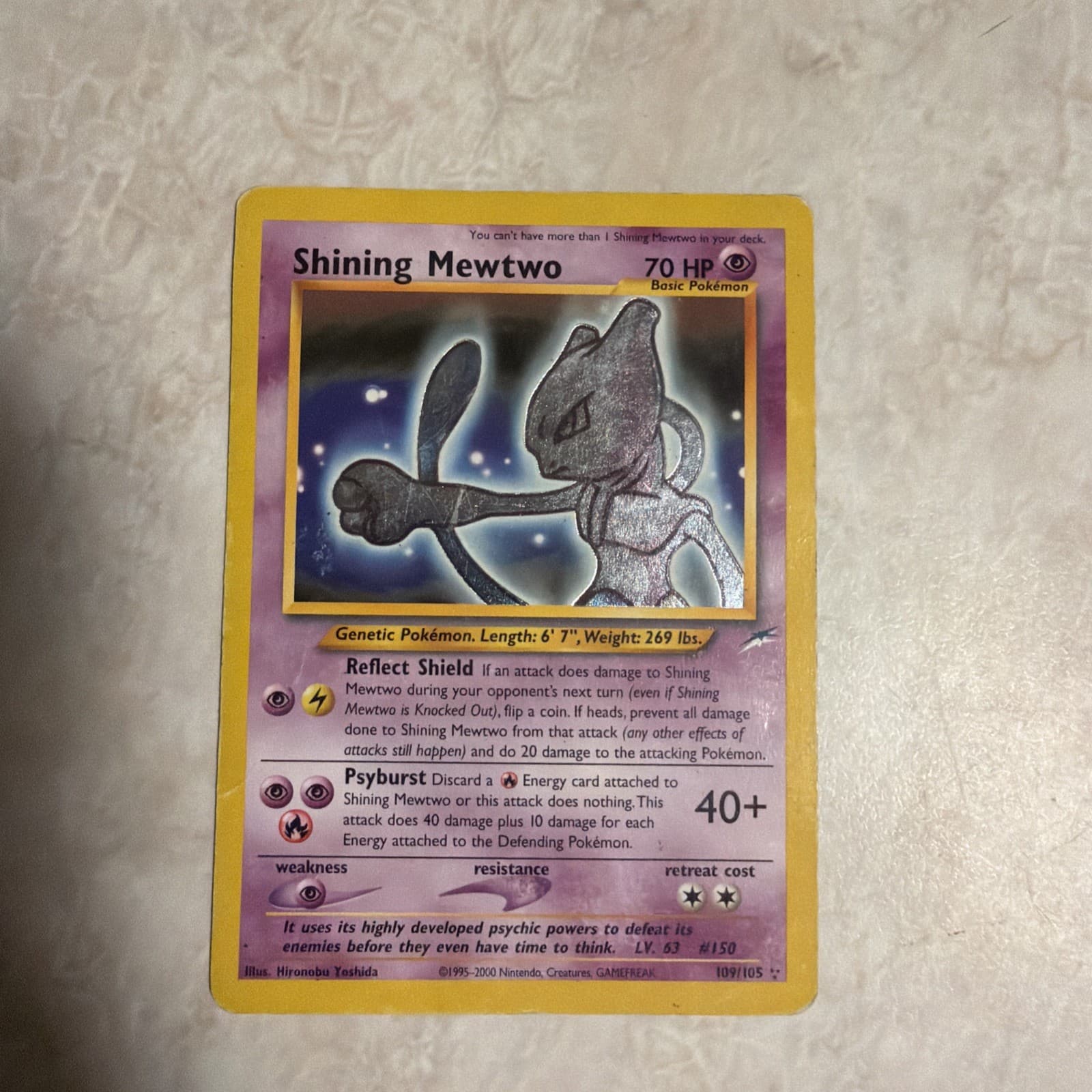 Shining Mewtwo 109/105 Neo Destiny Holo