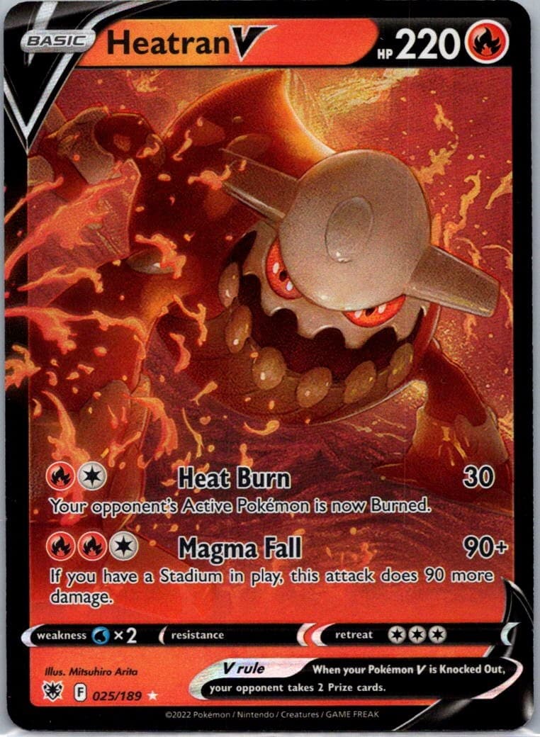 Pokemon Heatran V 25/189 Astral Radiance Holo NM
