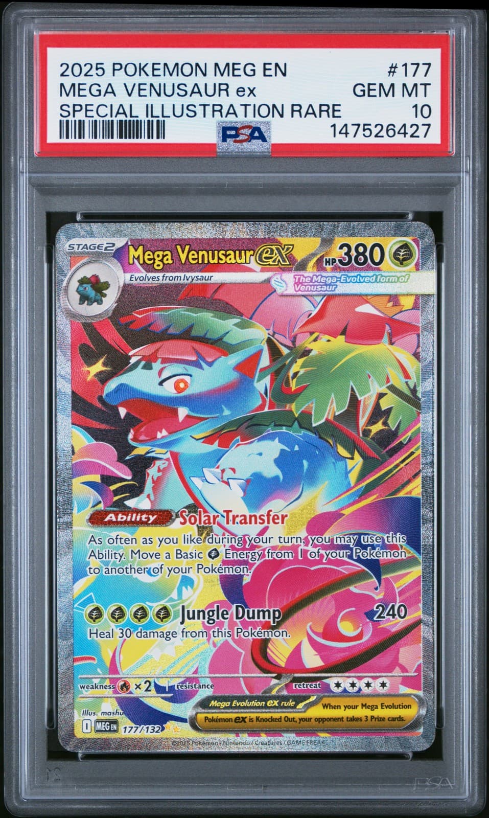 2025 POKEMON MEG EN-MEGA EVOLUTION #177 MEGA VENUSAUR EX PSA 10