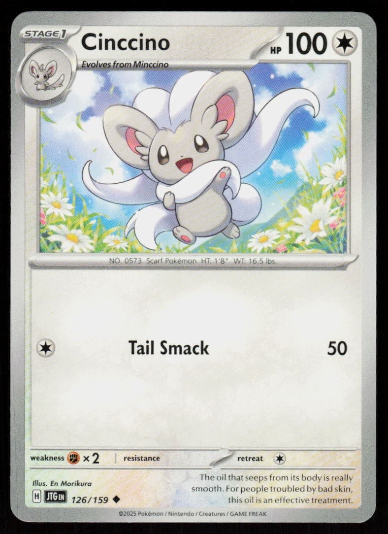 Cinccino 126/159 Uncommon Journey Together Pokemon Near Mint