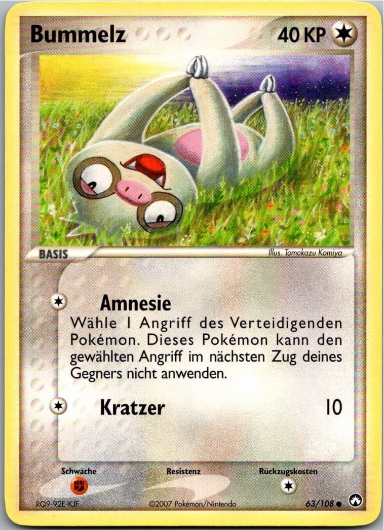 Pokémon Bummelz 63/108 EX Power Keepers 2007 Deutsch