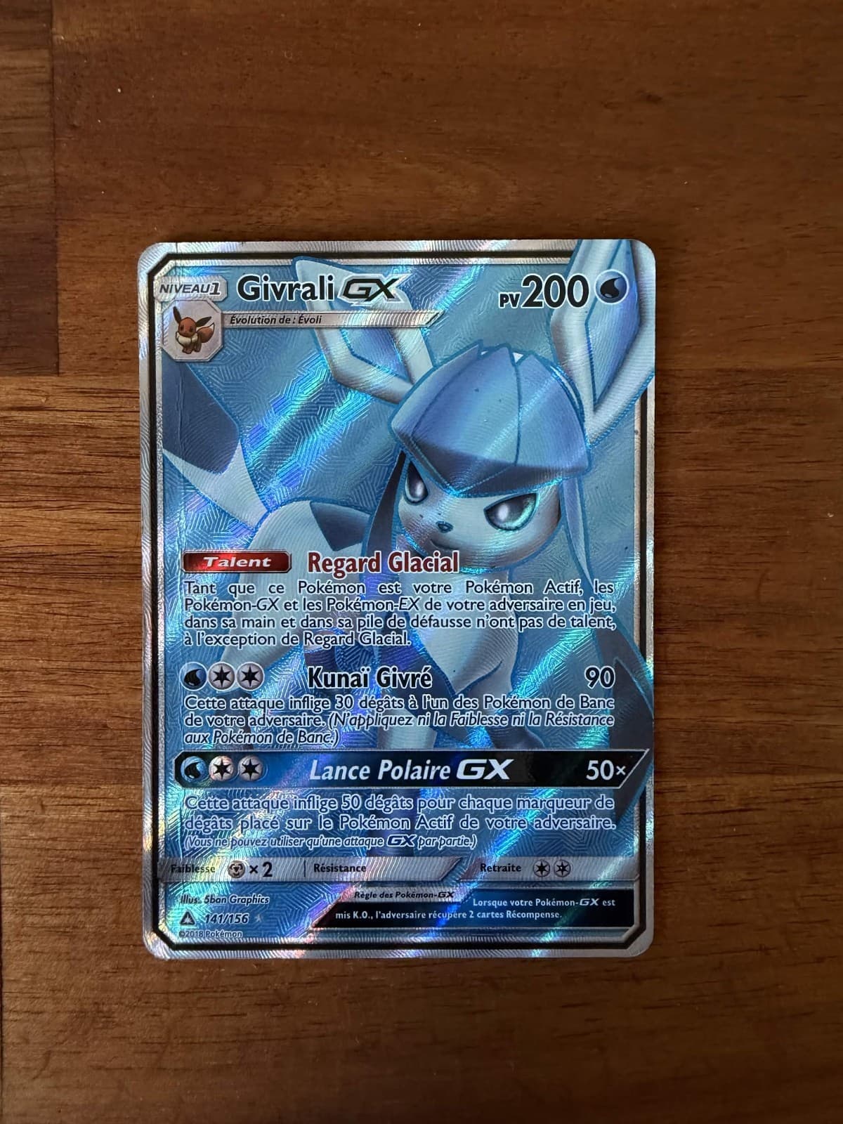 Carte Pokémon Givrali GX 141/156 Ultra Rare Full Art FR – Soleil & Lune Ultra Pr