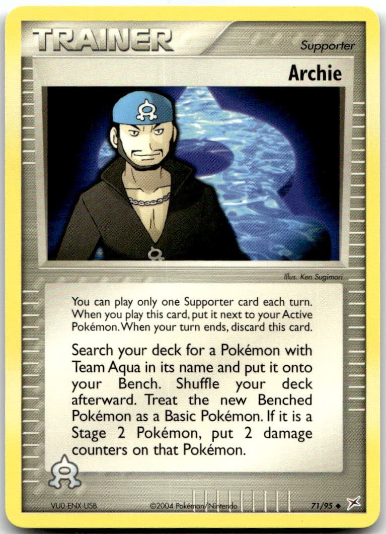 Archie 71/95 Uncommon Team Magma vs Team Aqua Pokemon Near Mint