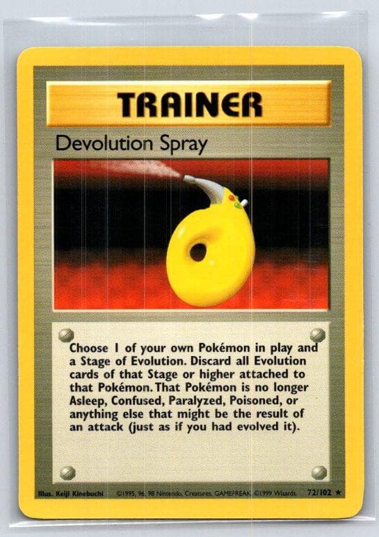 Devolution Spray 72/102 Rare Base Set Unlimited Pokemon Near Mint