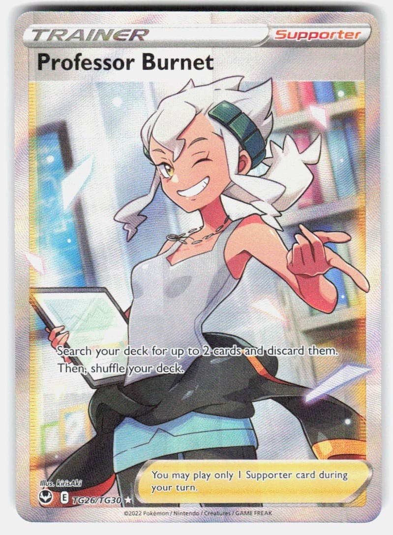 Pokemon Professor Burnet SWSH12: Silver Tempest Trainer Gallery #TG26/TG30 NM