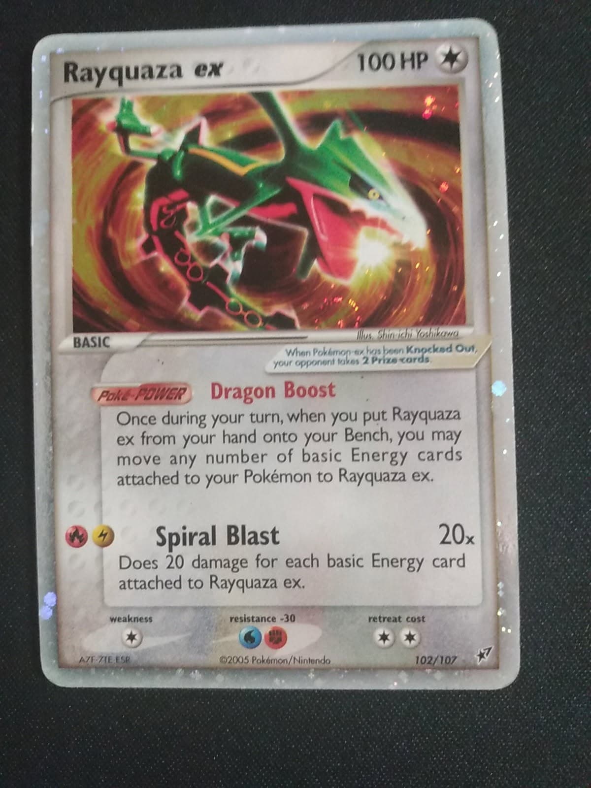 Rayquaza ex - EX Deoxys (DX) 102/107 Ultra Rare Holo - Heavy Play
