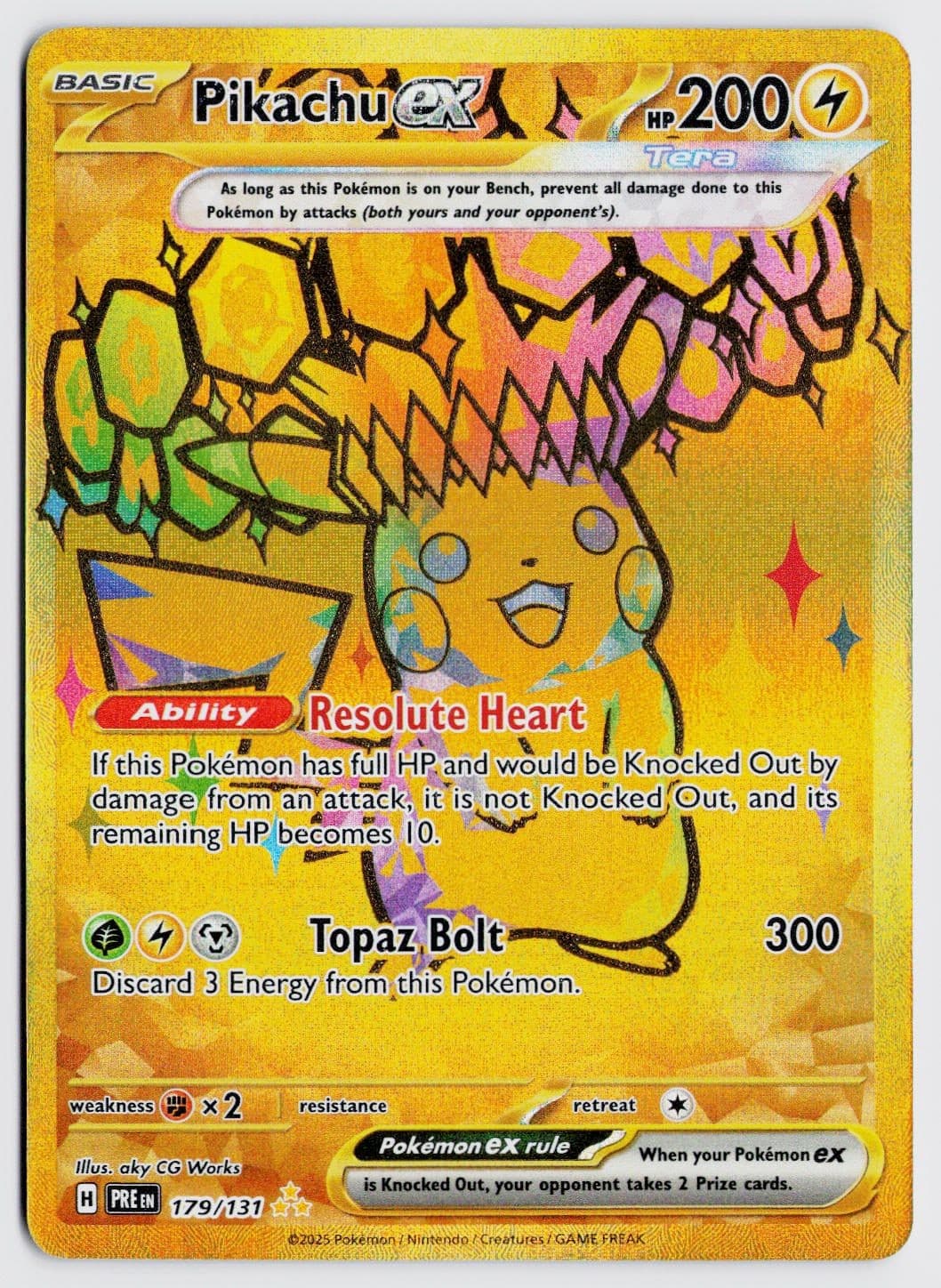 Pikachu ex 179/131 Hyper Rare - SV: Prismatic Evolutions EN NM