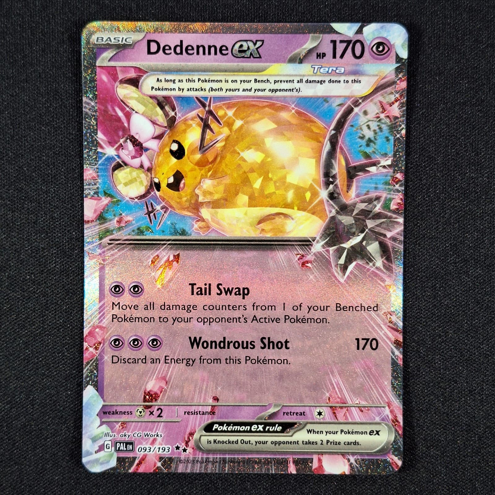 Pokemon TCG Scarlet & Violet Paldea Evolved Dedenne ex 093/193 Double Rare LP
