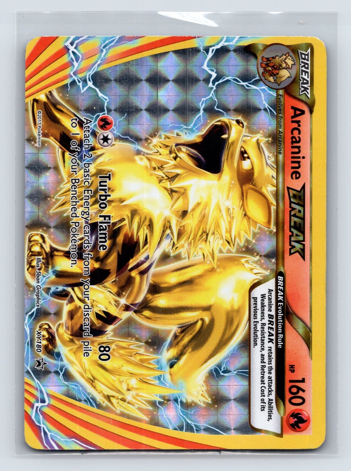 Arcanine BREAK XY Promos #XY180 Promo, Holo Moderately played