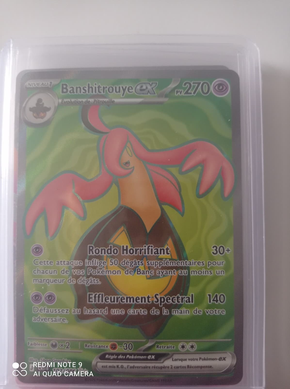 Carte Pokémon Neuve Banshitrouye Ex 102/086 FA Chaos Ascendant ME04 VF NM