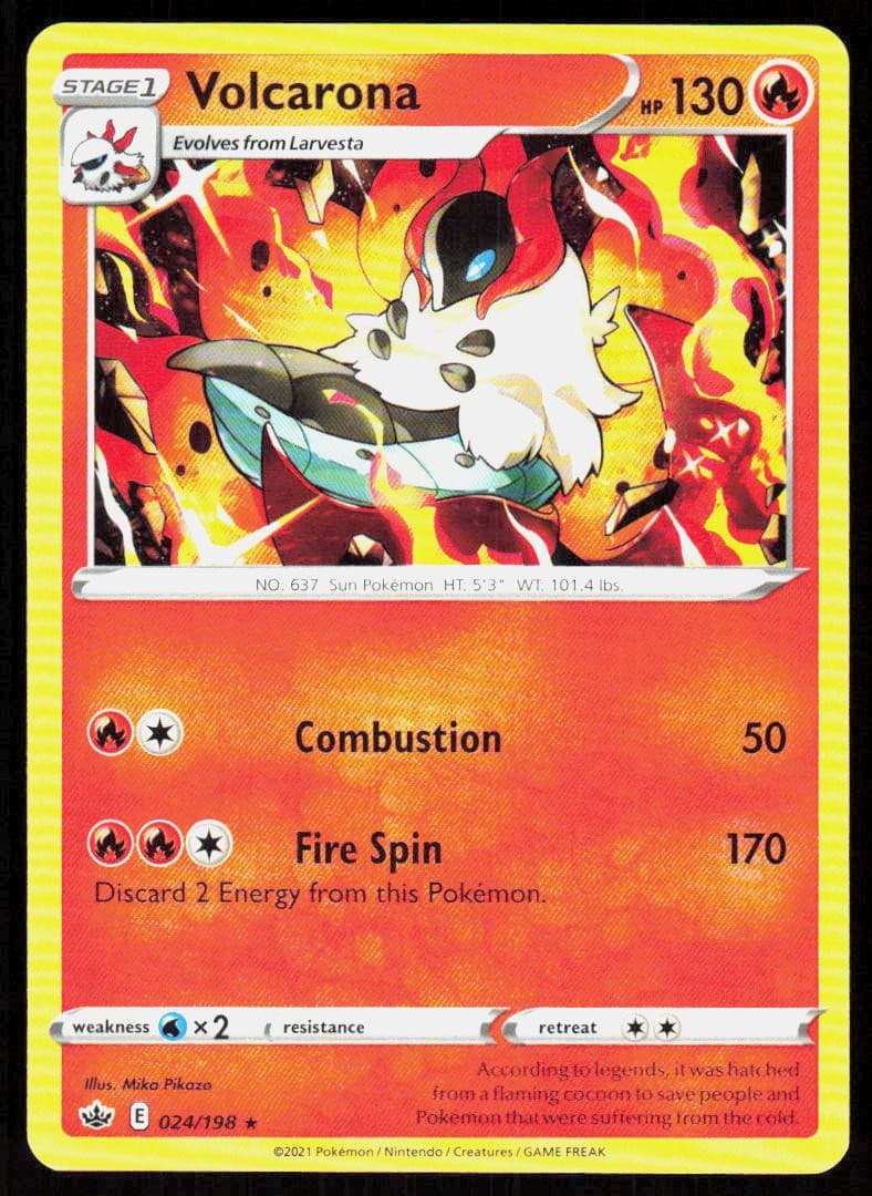 Volcarona 024/198 Rare Chilling Reign Pokemon Lightly Played