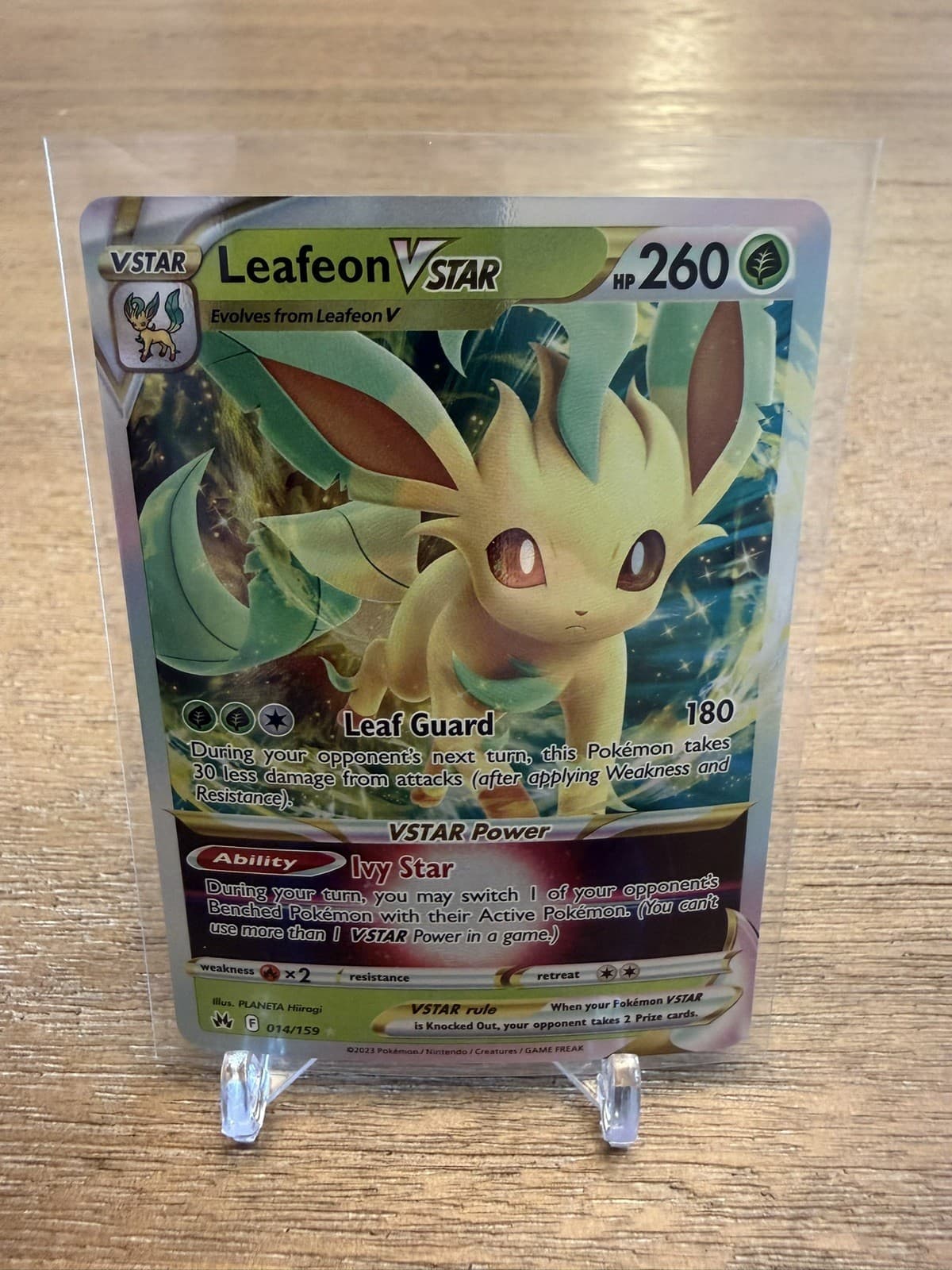 Leafeon VSTAR 014/159, Sword & Shield, Crown Zenith, Ultra Rare, Pokemon TCG, NM