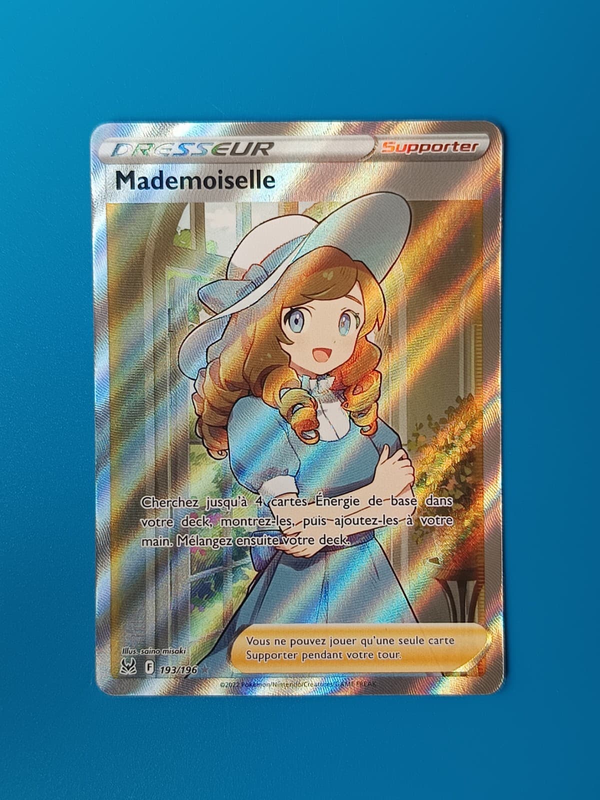Carte Pokemon Dresseur Mademoiselle 193/196 EB11 Origine Perdue FR NEUF