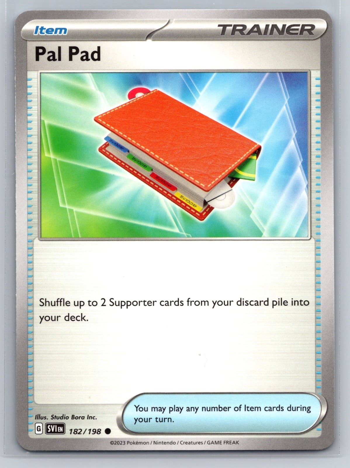 Pokemon Pal Pad 182/198 Scarlet & Violet Common Trainer Item Card TCG English