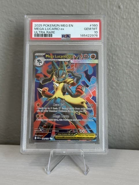 Pokémon Mega Lucario Ex 160/132 Mega Evolution Ultra Rare PSA 10