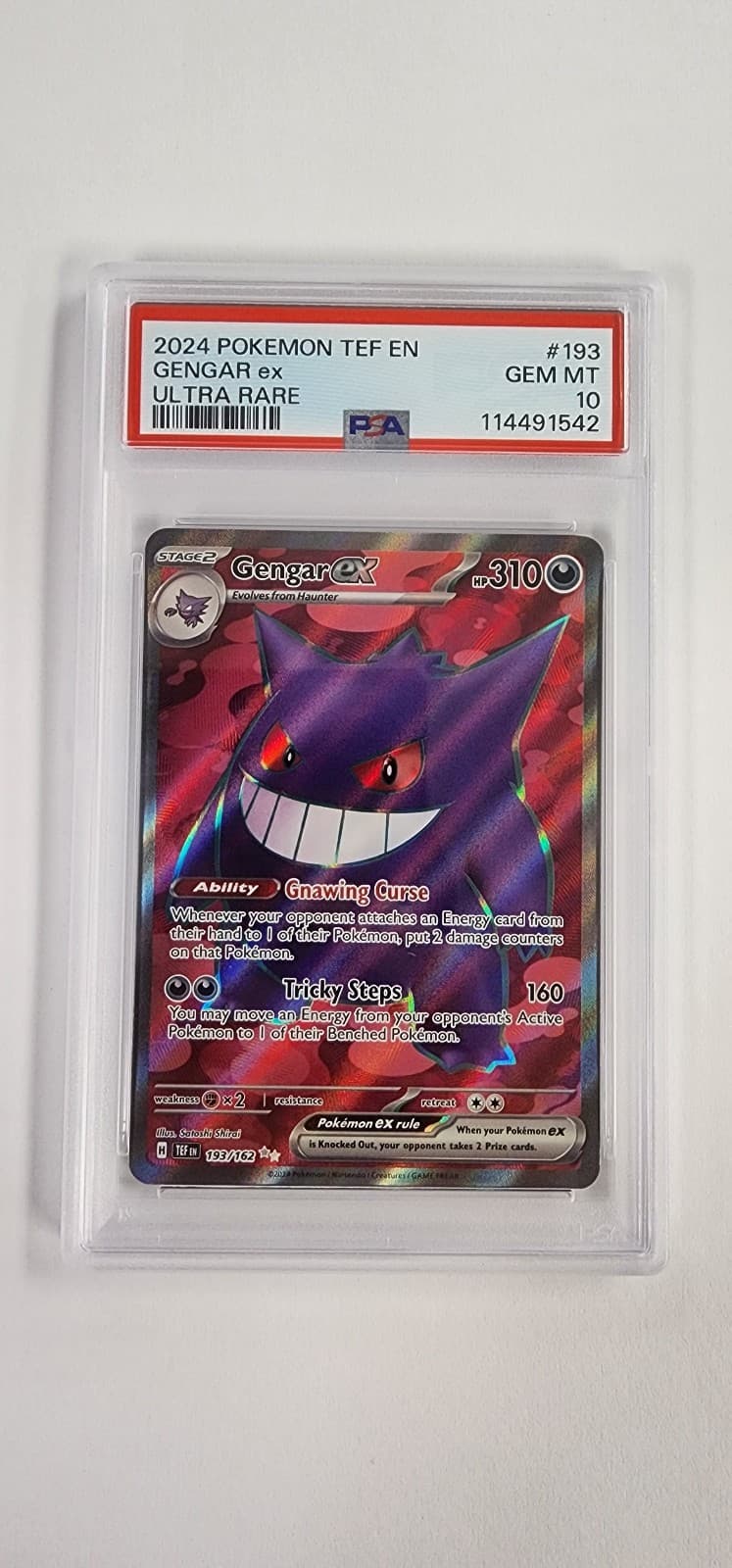 PSA 10 Pokemon Card: Gengar ex 193/162