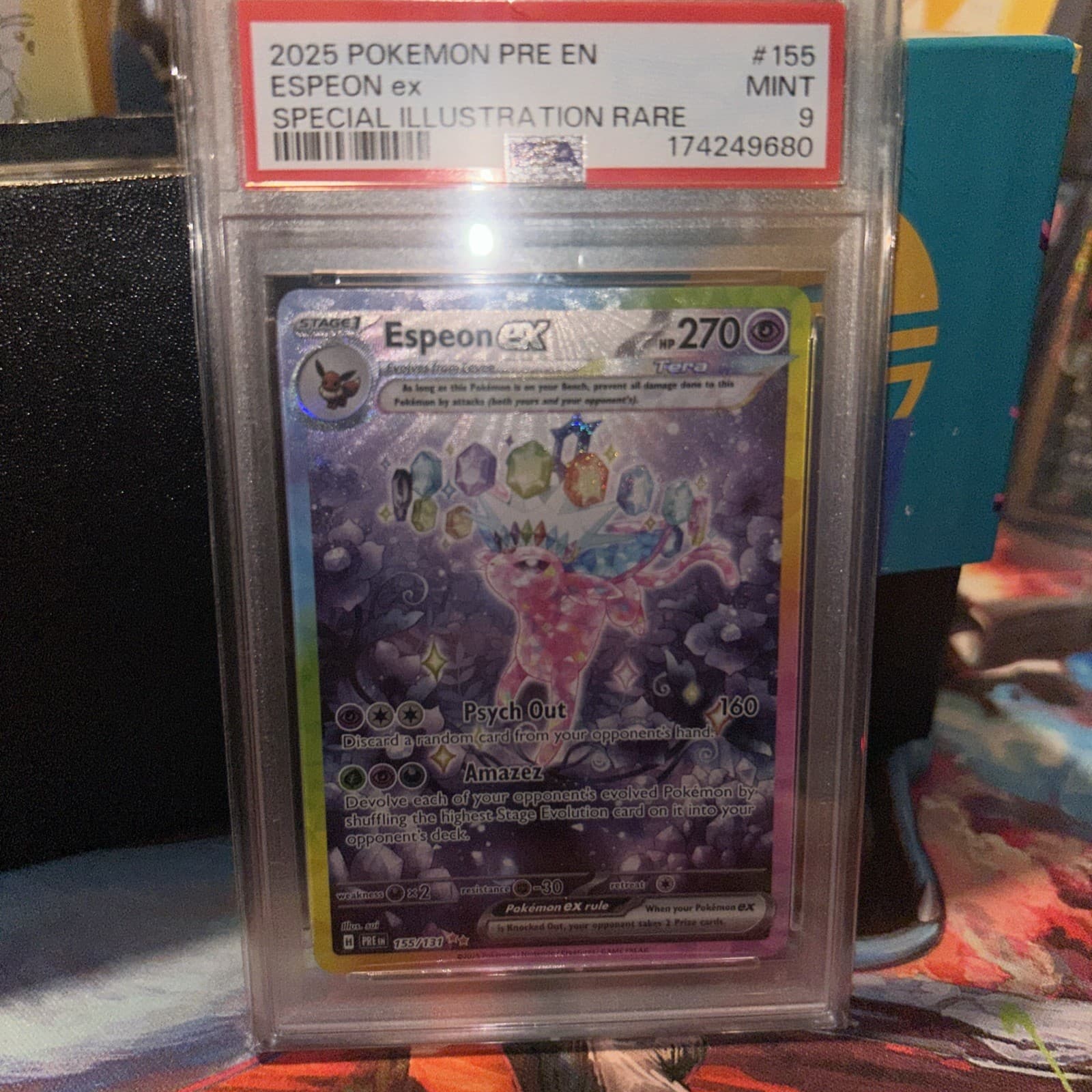 Espeon ex 2025 PRE Special Illustration Rare #155/131 PSA MINT 9
