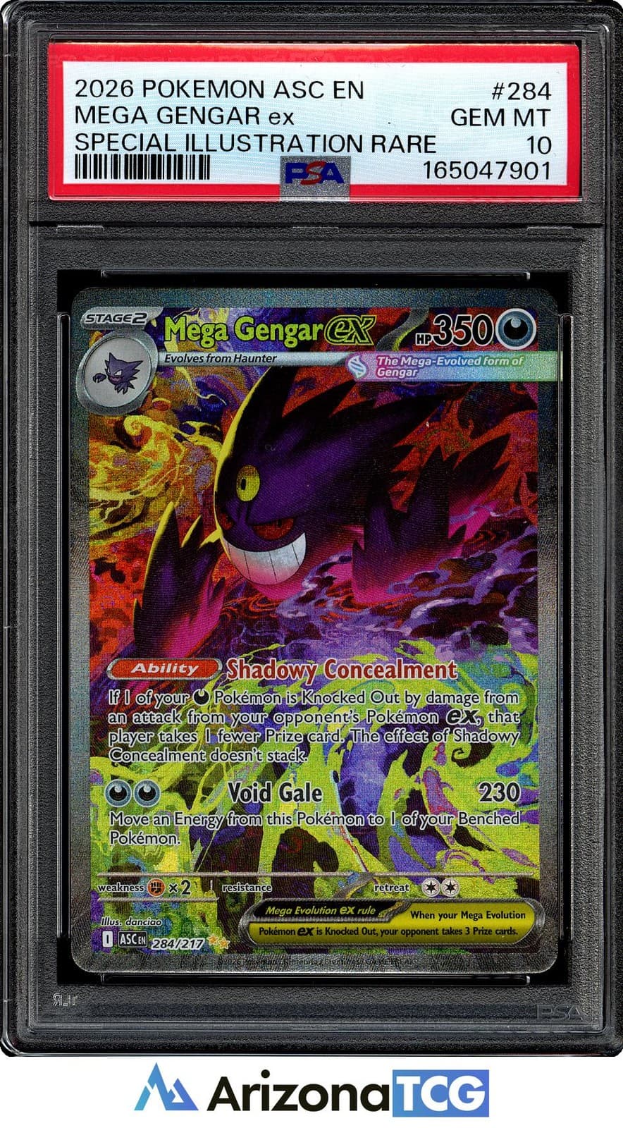 Pokemon 2026 Mega Gengar ex 284/217 SIR Ascended Heroes GEM MINT PSA 10