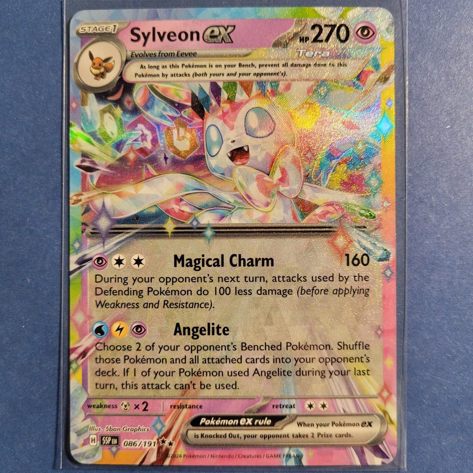 Sylveon ex 86/191 Surging Sparks Double Rare Pokemon