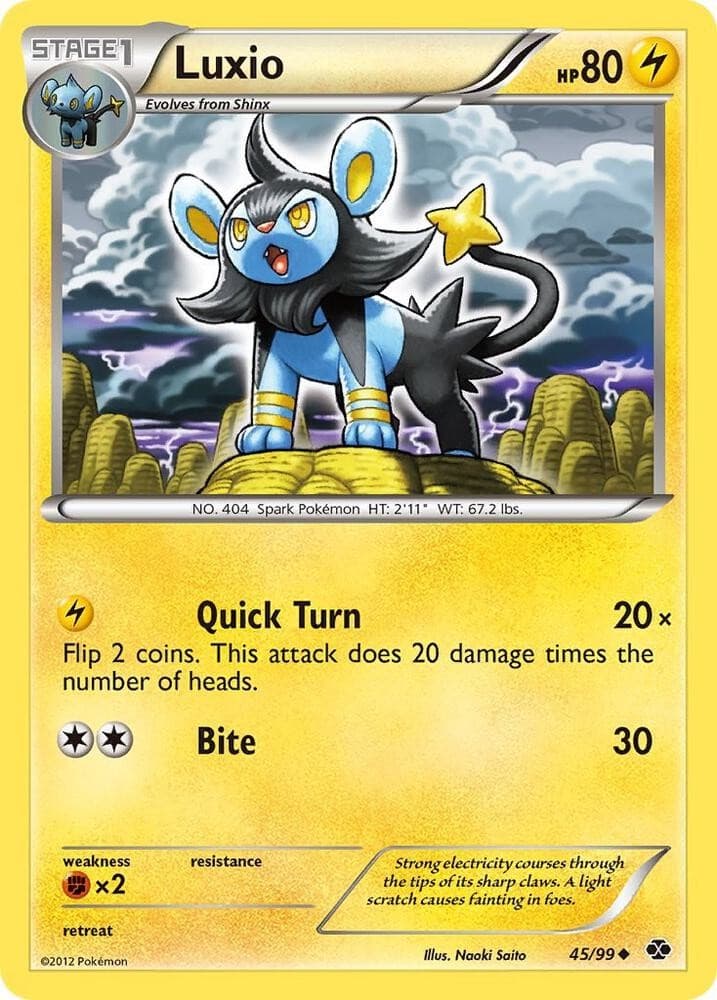 Luxio 45 #45/99 Next Destinies Uncommon Pokemon TCG HP