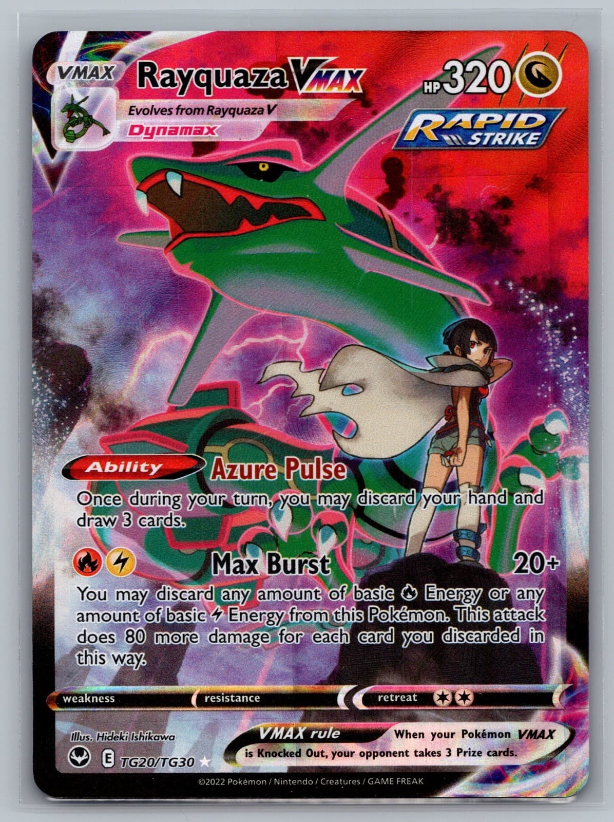 Rayquaza VMAX TG20/TG30 Pokemon TCG Silver Tempest Trainer Gallery Ultra Rare NM