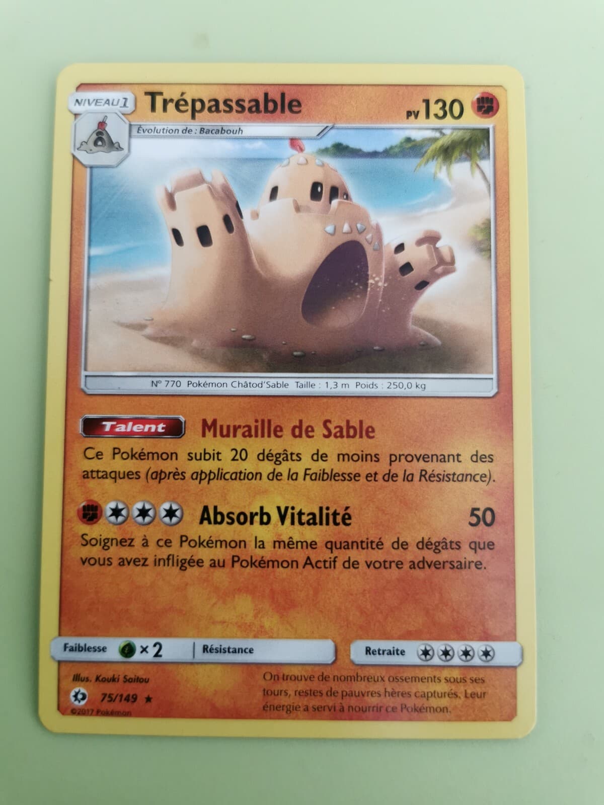 Pokémon Trepassable 75/149 PV 130 soleil et lune