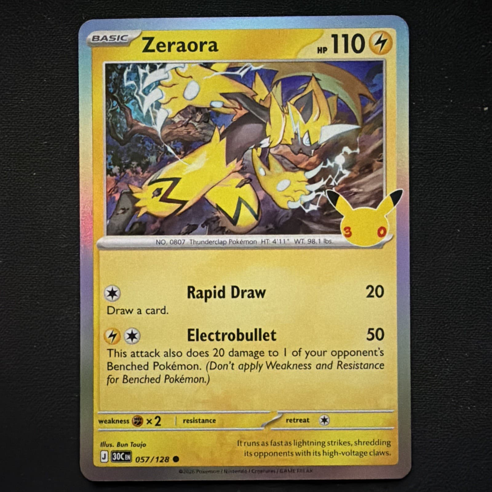 Zeraora - 2026 Pokemon 30th Celebration 57/128