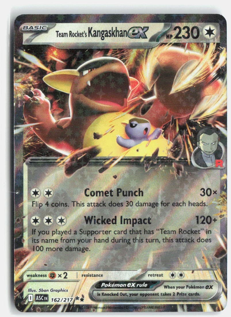 Pokemon TCG Team Rocket's Kangaskhan ex 162/217 ME: Ascended Heroes Holo NM