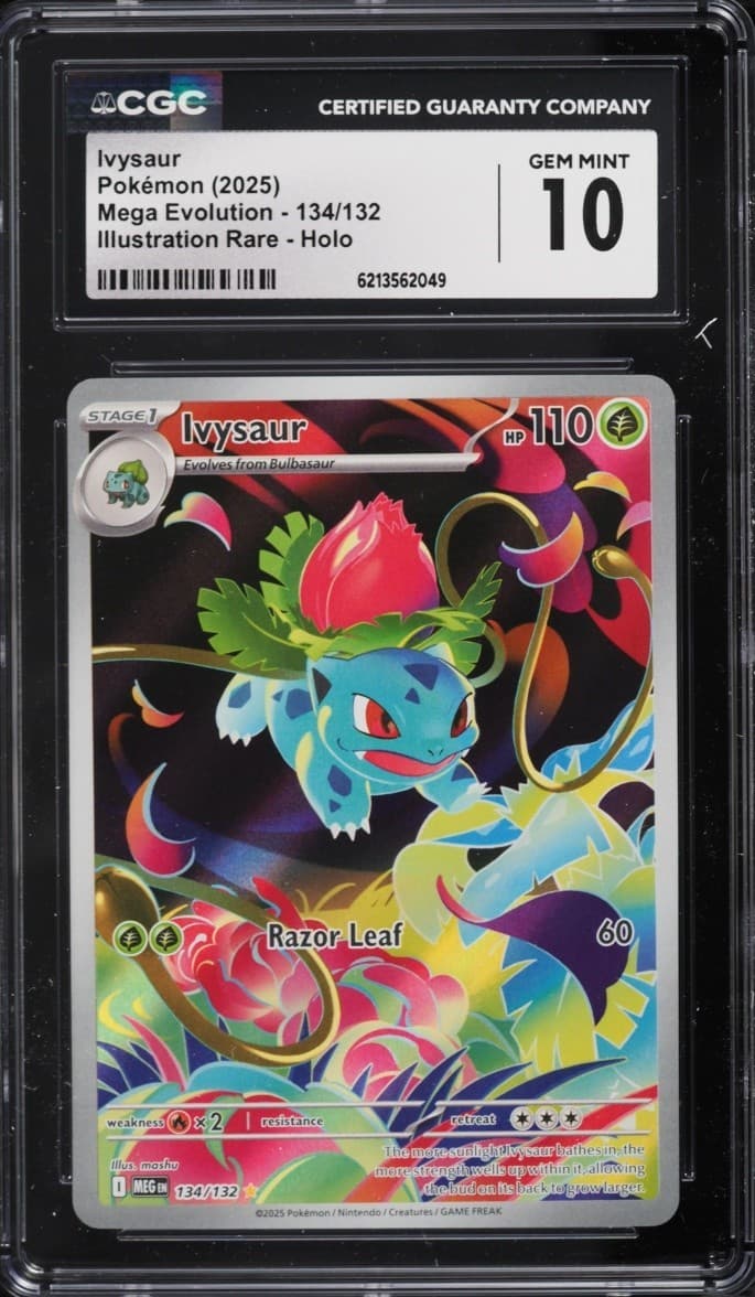 CGC Gem Mint 10 - Ivysaur 134/132 Mega Evolution 2025 EN Holo IR