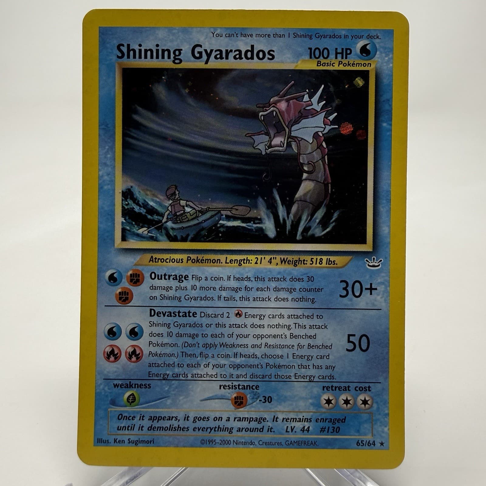 Pokemon Shining Gyarados 65/64 Neo Revelation Secret Rare Holo WOTC 2001