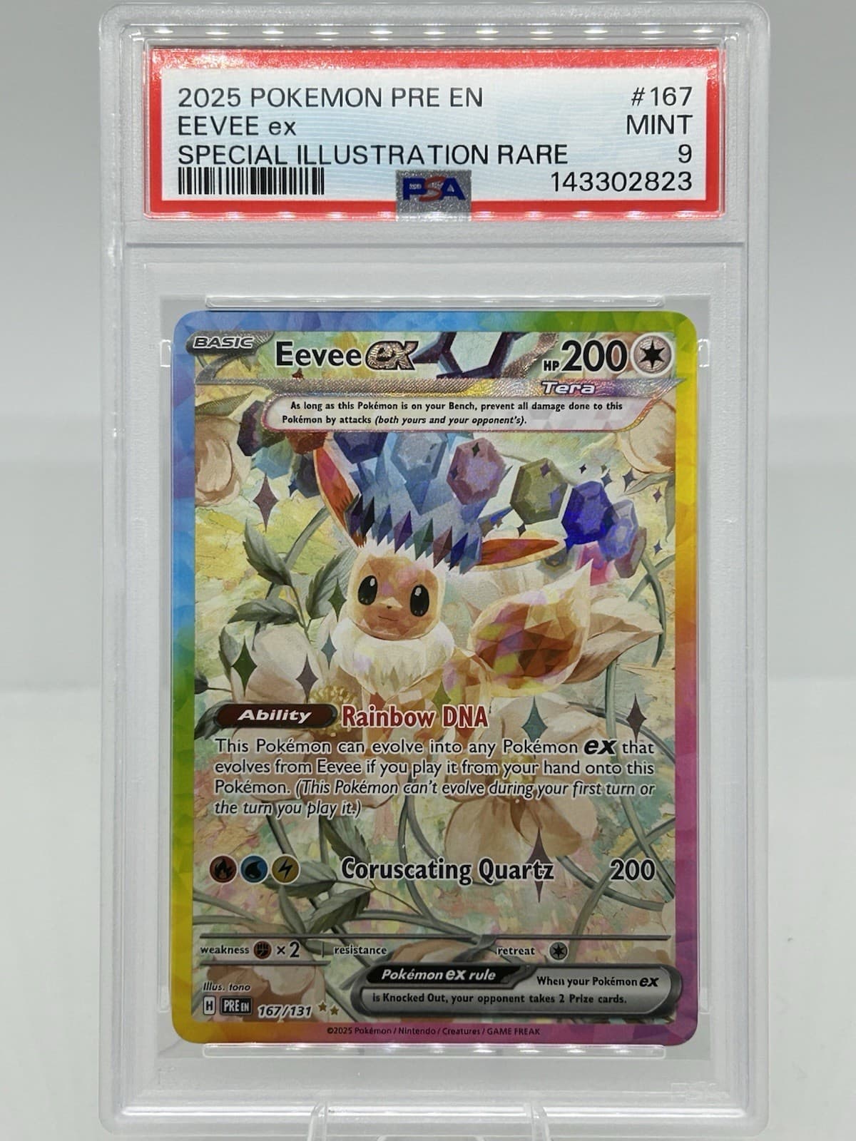 Eevee ex 167/131 Sv: Prismatic Evolutions Holo PSA 9