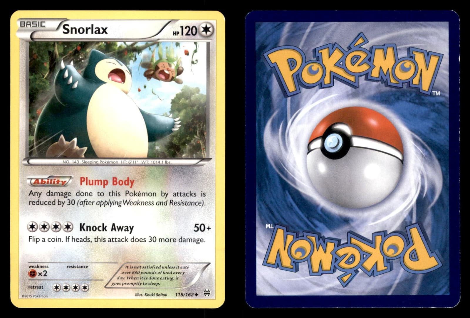 Pokemon BREAKthrough Snorlax 118/162 2015 Uncommon