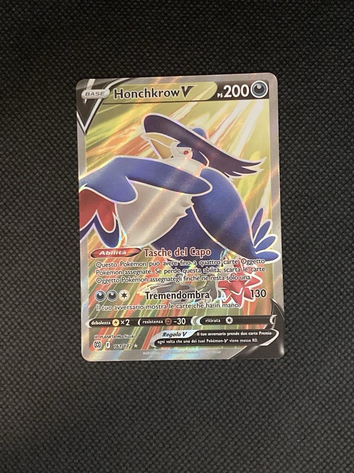 Honchkrow V Full Art 161/172 Astri Lucenti Ita Carta Pokémon Tcg Mint O Migliore