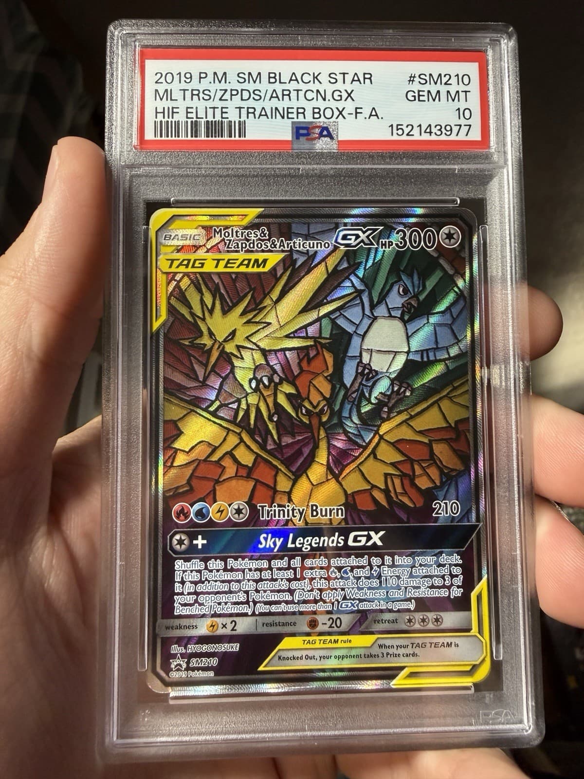 Moltres & Zapdos & Articuno GX | Sun & Moon Promos | SM210 | Promo | PSA | 10