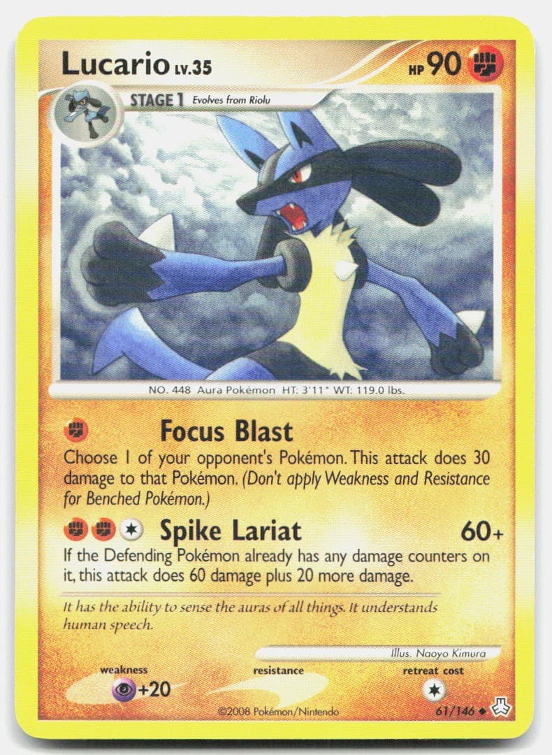 Legends Awakened Lucario 61/146 Moderately Played Pokemon UC Tcg Card