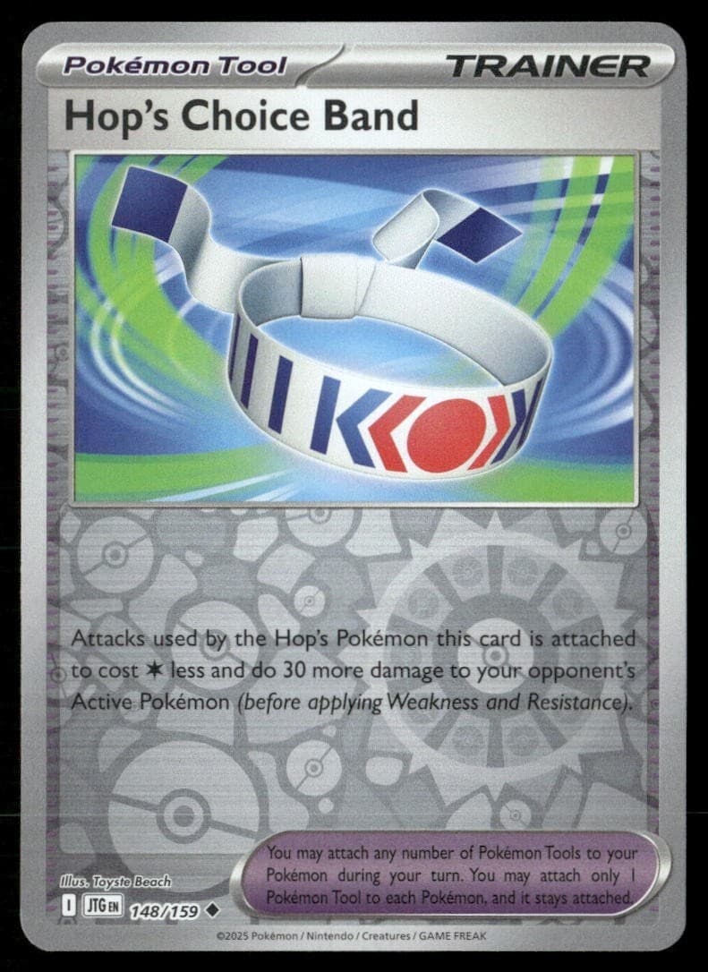 Hop's Choice Band 148/159 Journey Together (JTG) Holo Trainer Pokemon TCG