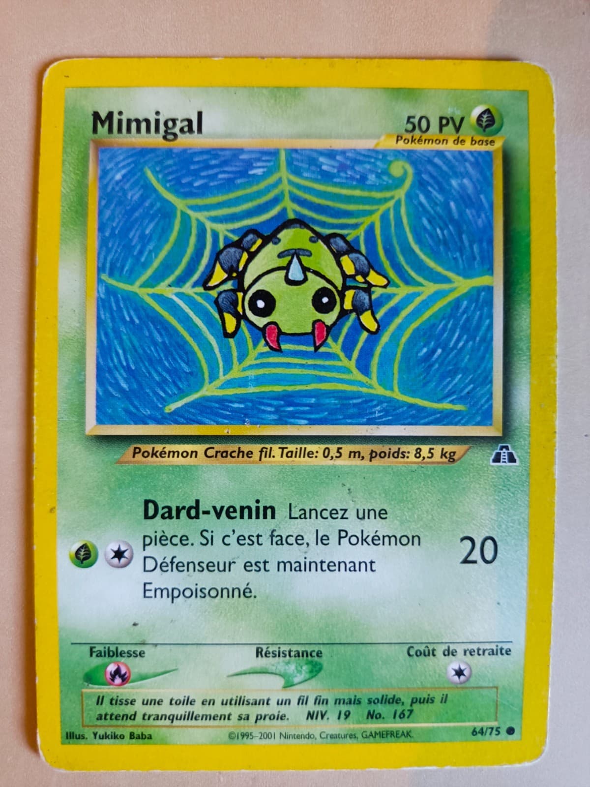 Carte Pokémon Mimigal 64/75 Neo Discovery Wizards