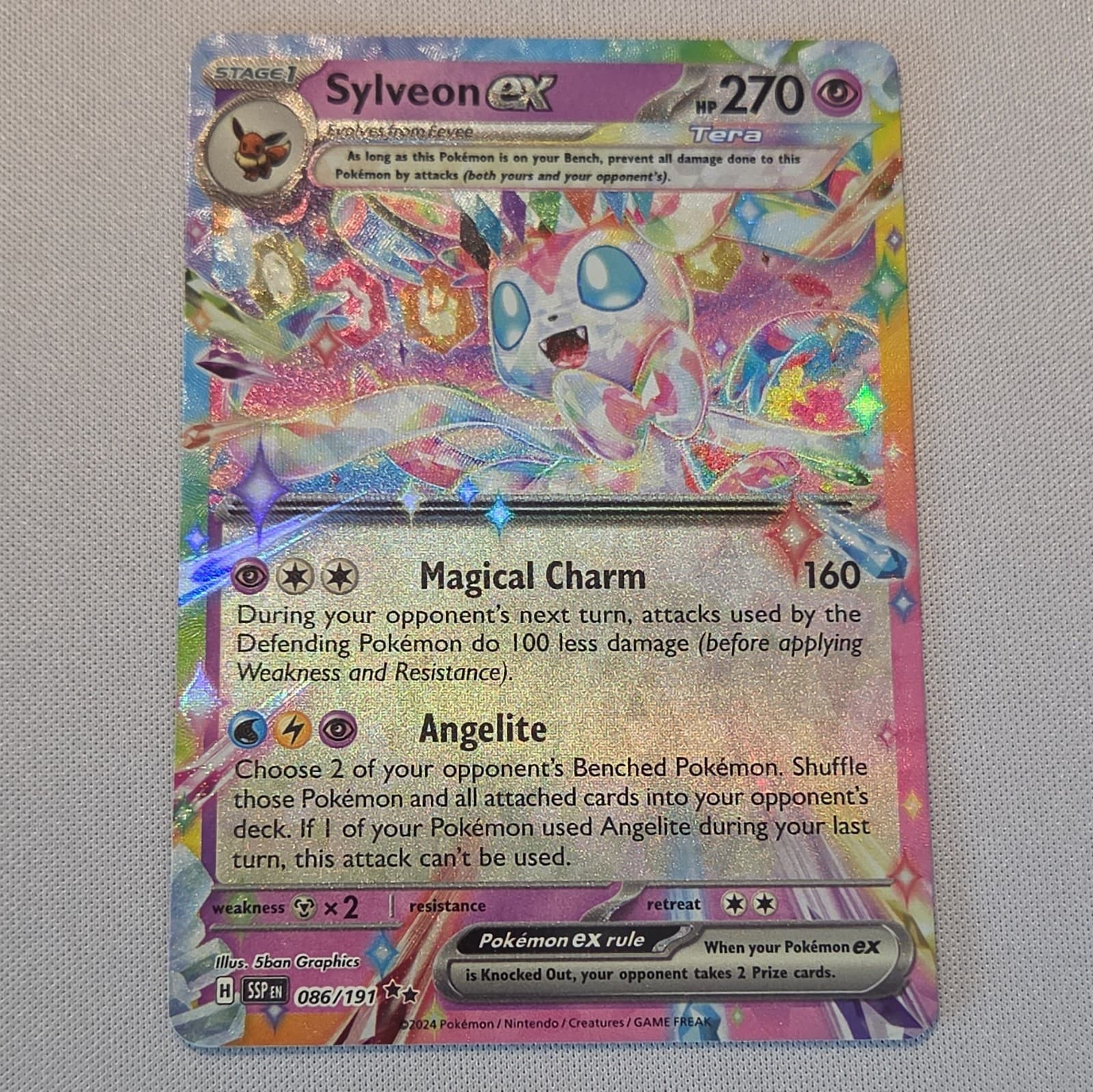 Pokemon Surging Sparks Sylveon Ex #086/191