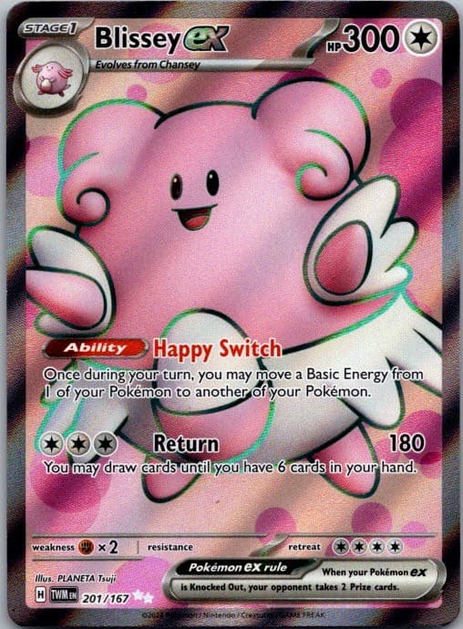 Blissey ex 201/167 Ultra Rare Twilight Masquerade Pokemon Holo Near Mint