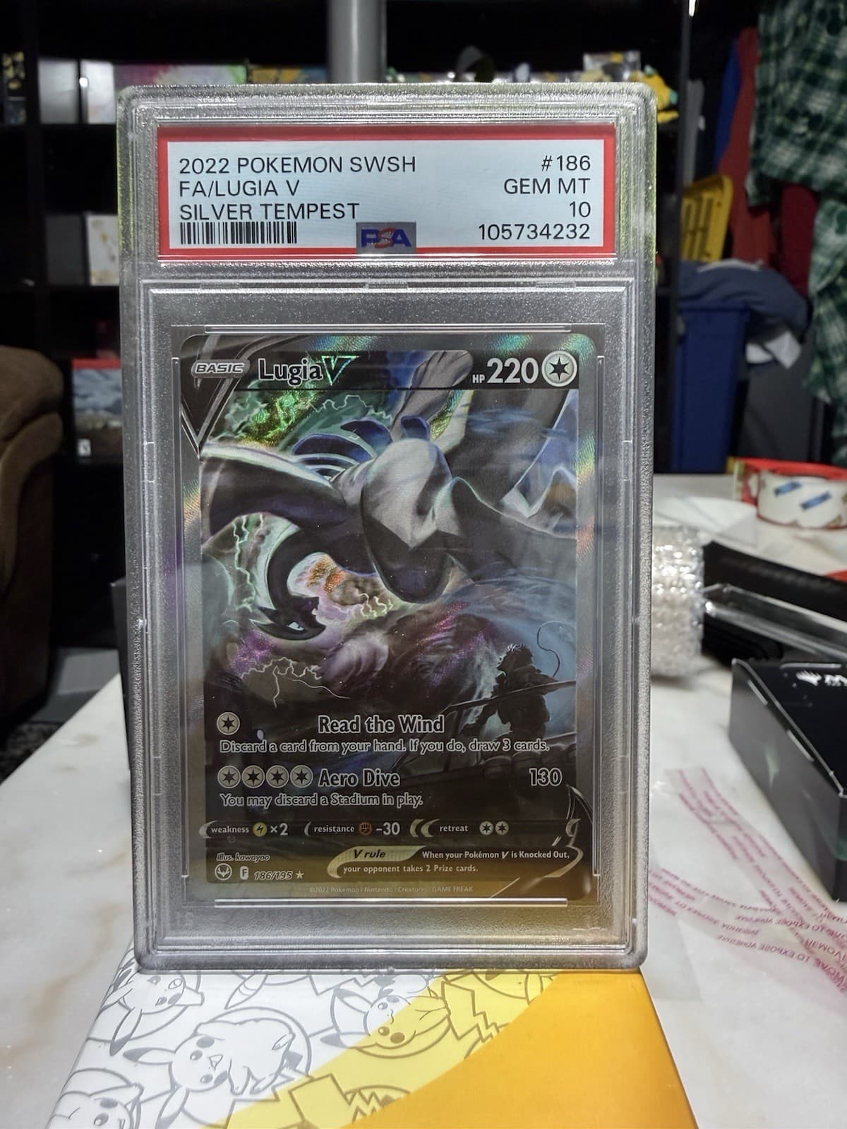 Lugia V (Alternate Full Art) 186/195 Swsh12: Silver Tempest PSA 10