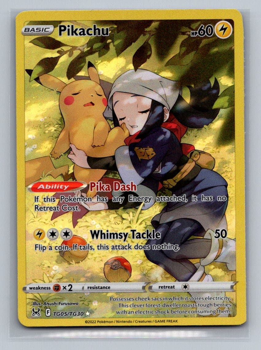 Pokemon Pikachu Holo Ultra Rare SWSH11: Lost Origin Trainer Gallery TG05/TG30 NM
