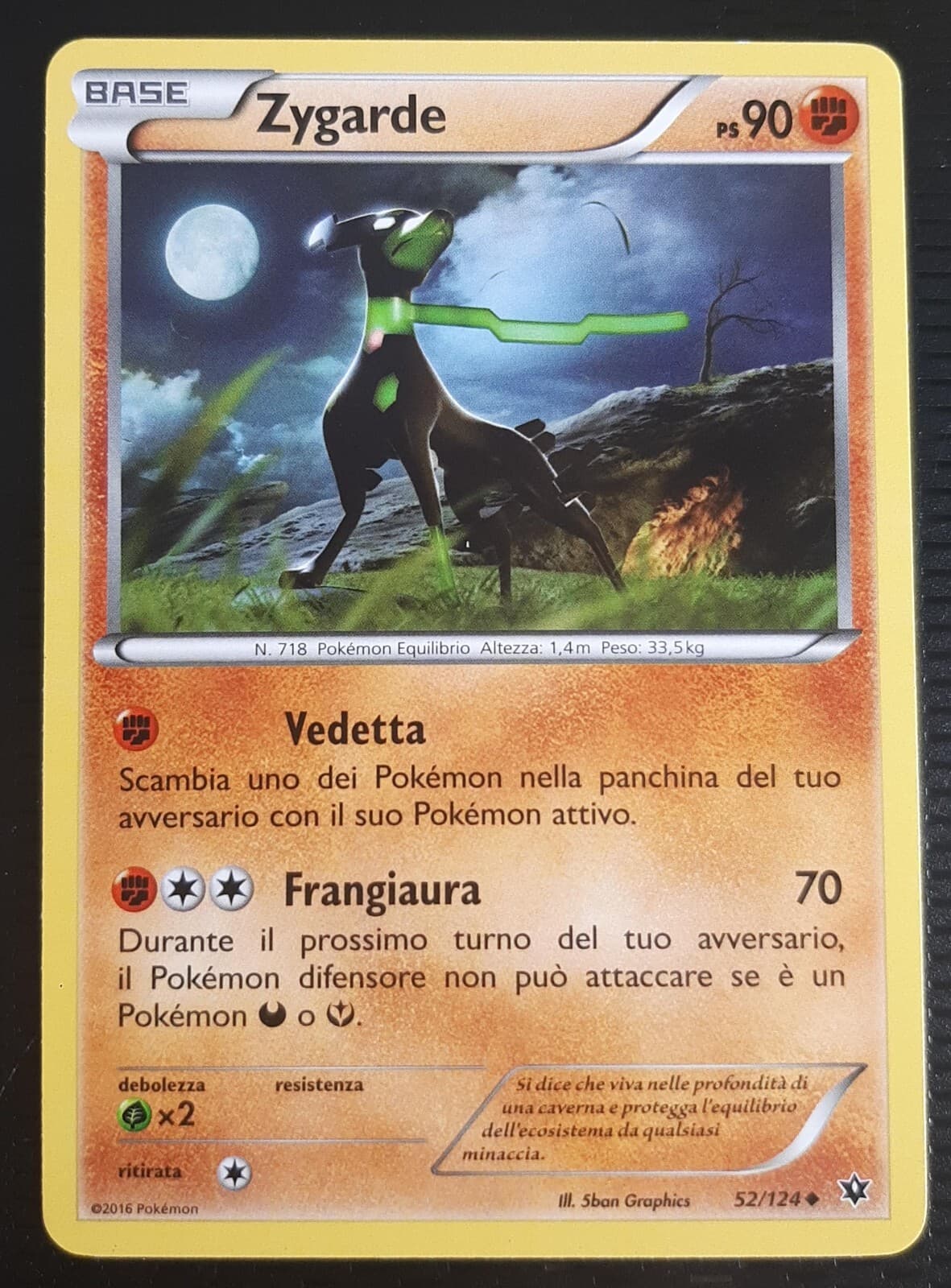 ZYGARDE 52/124 in Italiano POKEMON XY Destini Incrociati