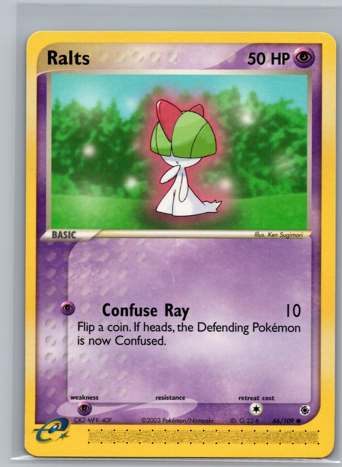 Pokemon Ralts EX Ruby and Sapphire #66/109 LP
